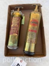 (2) BRASS FIRE EXTINGUISHERS