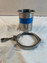 4" Tri-Clamp Ferrule With Clamp