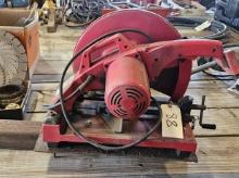 Milwaukee 14" Abrasive Cut-off machine on iron tube