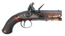English 18th Century Tathan .45 Caliber Flintlock Pistol - Antique - no FFl needed (CFB1)