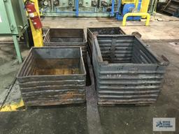 (4) STEEL BINS