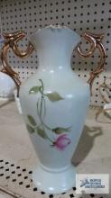 Lefton rose motif vase
