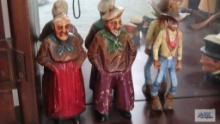 Painted wood carved figurines