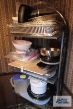 Aluminum and plastic ware, trays and etc