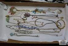 Costume jewelry necklaces.