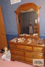 Sumter dresser with mirror. located upstairs. Bring help to remove.