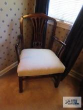 Wood frame occasional chair