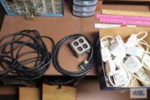 heavy duty extension cords, timers and power strips