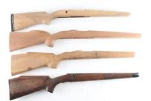 Lot of 4 Large Ring Mauser Stocks