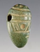 "1 1/16"" Finely made head pendant, Guanacaste Province, Nicoya Region, Costa Rica