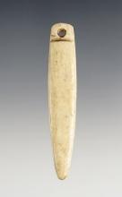 2 3/4" polished Bone Drilled Pendant. Found at the Fox Field Ft. Ancient Site in Mason Co., KY.