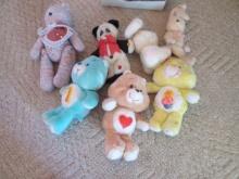 Old Plush Rabbits, Bears and Care Bears