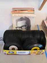 Large Collection of 1950-60's Popular Artist 45 and Vinyl LP's