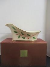 Lenox "Holiday" China Sleigh Wine Caddy in Original Box