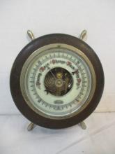 Vintage Stellar Western Germany Ship's Wheel Barometer