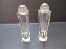 Mid-Century Glass Salt & Pepper Shakers Made in Western Germany 5"