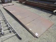 Lot Of (3) 242" x 60.5" x .75" Metal Sheets