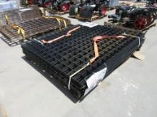 New Unused 60" x 72" Black Metal Rail Panels,