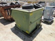 Lot Of Forklift Dump Bin W/Misc Wheels & Tires