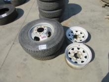 Lot Of (2) Misc Tires & (2) Misc Rims