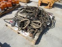 Lot Of Misc Chains, Binders, Straps, Slings, Etc
