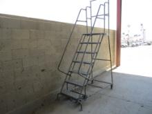 Lot Of Warehouse 7-Step Rolling Ladder