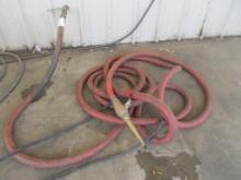 Lot Of 2" Water Hose W/2" Brass Stream Nozzle