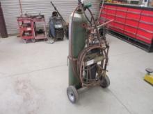Lot Of Cutting Torch Hand Truck W/Torch & Hose,