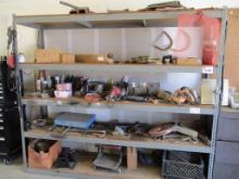 Lot Of Boltless Shelving W/Misc Truck Parts & Etc,