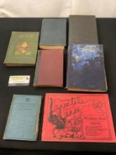 7 Antique Poetry Books, Versatile Verse by John de Witt, A Boy of the First Empire by Elbridge S....