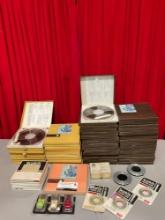 60+ pcs Vintage Reel to Reel Tape Collection & Accessories. Scotch 5" Empty Reels. Akai Splicers.