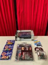 8 pcs Vintage Collectible Model Cars Assortment & 1 pc 2003 Daytona 500 Program. NIB. See pics.