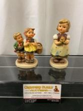 Pair of Vintage 1972-1979 Hummel Figures, To Market 49 3/0 & For Mother 257