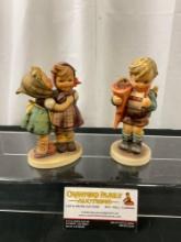 Pair of Vintage 1972-79 Hummel Figures, Telling Her Secret #196 & Little Scholar #80