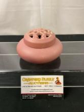 Vintage Rookwood Pottery Potpourri or Incense Pot, Light Pink w/ Lid