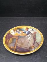 Collector Plate-Bradford Exchange Norman Rockwell "Working in the Kitchen"