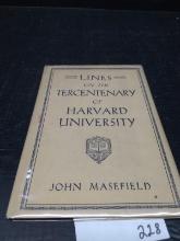 Vintage Book -Lines on the Tercentenary of Harvard University-1937 DJ