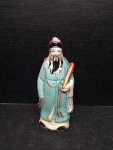 Hand painted Japan Figurine-Priest with Scroll