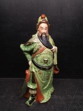 Decorative Oriental Figure-Man with Green Outfit with Sword
