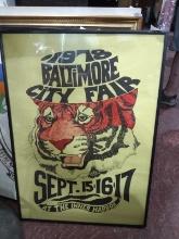 Artwork-Framed Poster 1978 Baltimore City Fair