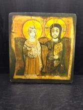 Artwork-Religious Icon Plaque-Christ and the Believer