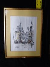 Artwork-Framed and Matted Print-St Paul's Cathedral by Jan Korthals