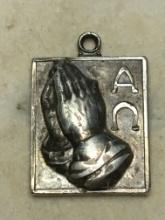 Sterling Silver Creed Sterling Co Prayer Charm Antique 7.8+ Grams