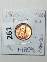 1960 P Lincoln Memorial Cent Coin 