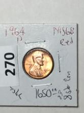 1964 P Lincoln Memorial Cent Coin 