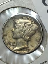 1943 P Silver Mercury Dime 