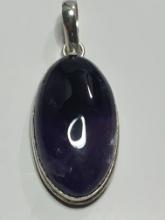 .925 2 1/8" A A A Awesome Purple Amethyst Gemstone Pendant 