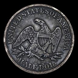 1853-p Arrows & Rays Seated Half Dollar 50c Graded xf40 details By SEGS