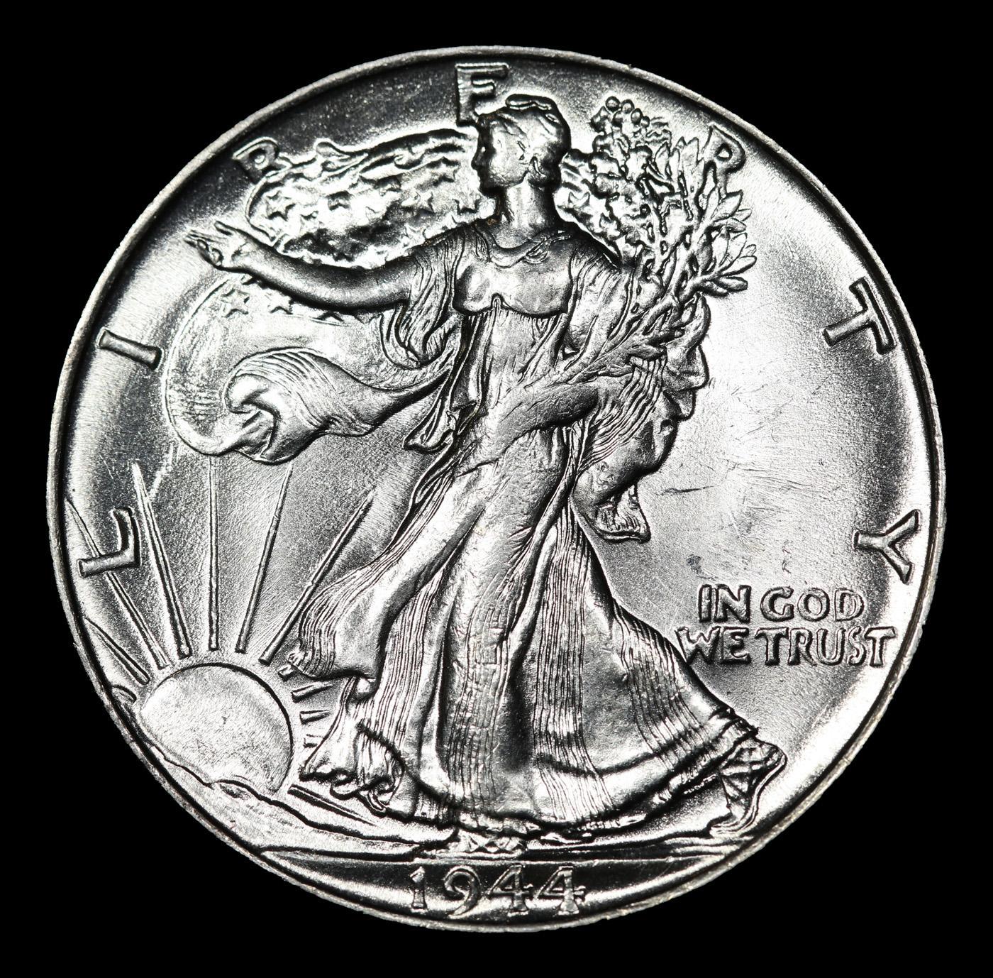 1944-p Walking Liberty Half Dollar 50c Grades Choice+ Unc