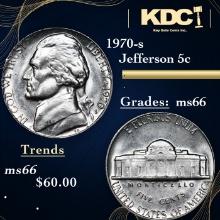 1970-s Jefferson Nickel 5c Grades GEM+ Unc